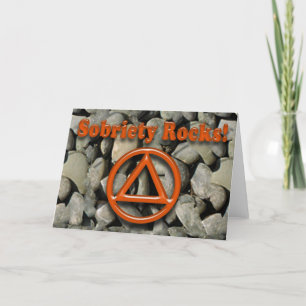 SOBRIETY ROCKS Sober Recovery Carte de voeux
