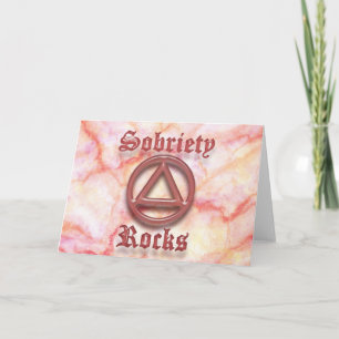 SOBRIETY ROCKS Sober Recovery Une carte de voeux