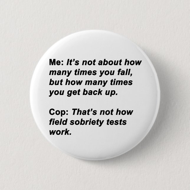 Sobriety Test Button (Vorderseite)