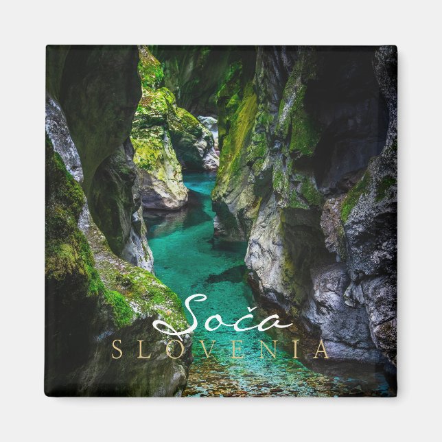 Soca Schlucht in Slowenien Magnet (Vorne)