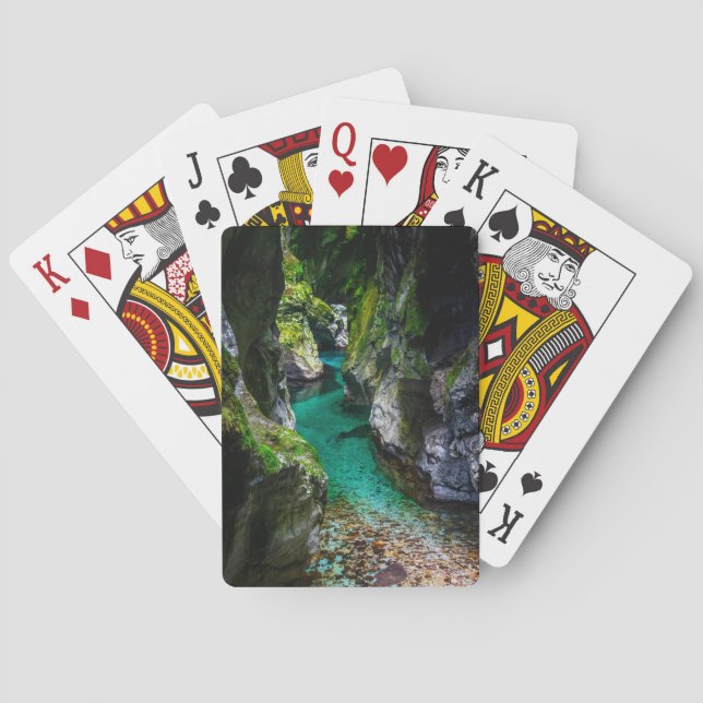 Soca Schlucht in Slowenien Spielkarten (Rückseite)