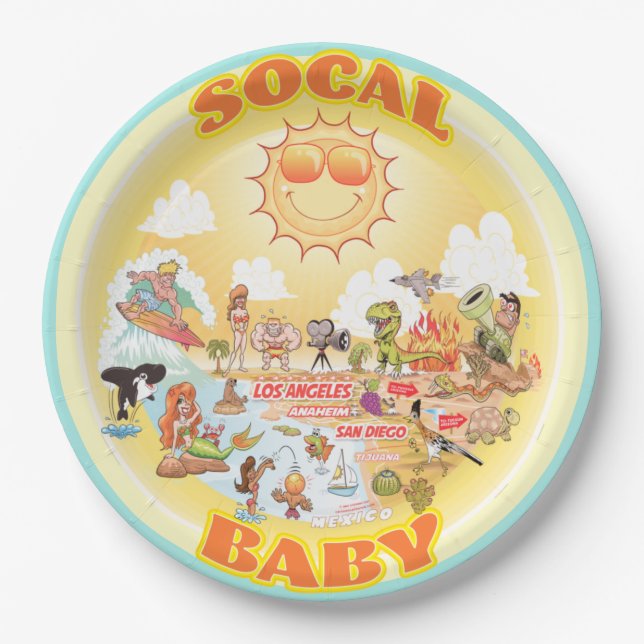 SoCal Baby Plate Pappteller (Vorderseite)