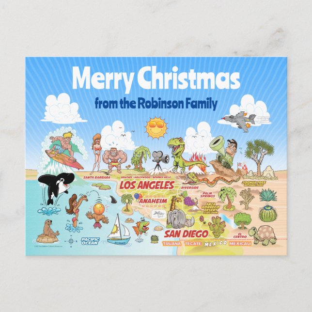 SoCal Custom Christmas Postkarte (Vorderseite)