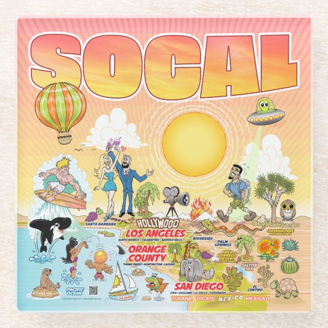 SoCal Glasuntersetzer (Vorderseite)