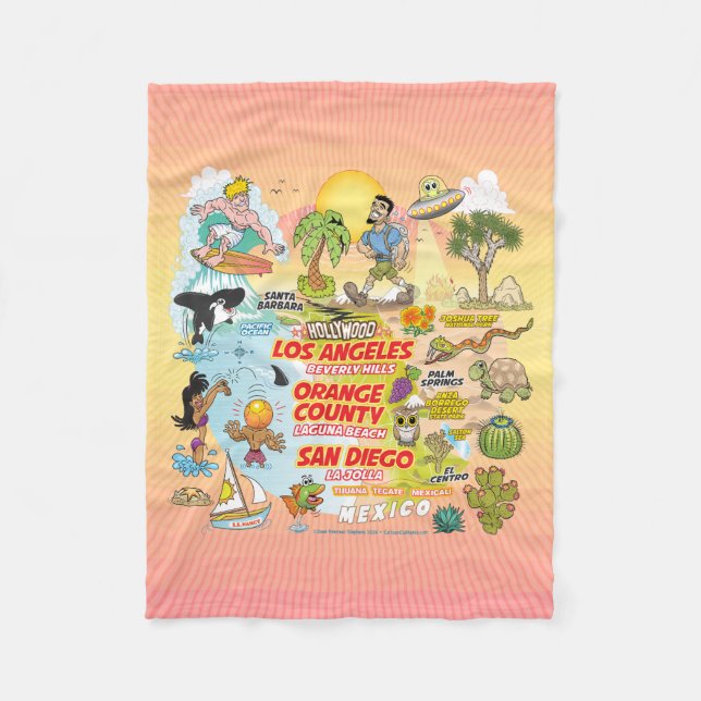 SoCal Paradise Fleecedecke (Vorderseite)