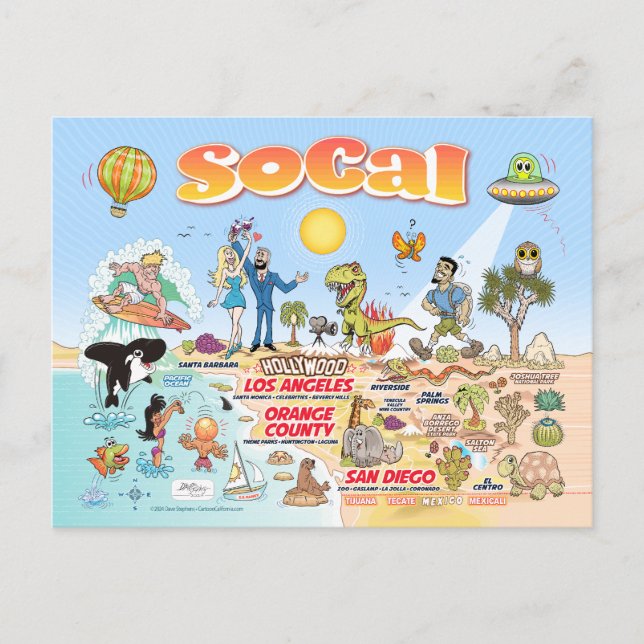 SoCal Paradise Postkarte (Vorderseite)