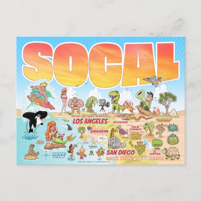 SoCal Souvenir Postcard Postkarte (Vorderseite)