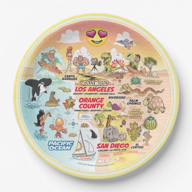 SoCal Sunset Pappteller (Vorderseite)