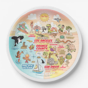 SoCal Sunset Plate Pappteller