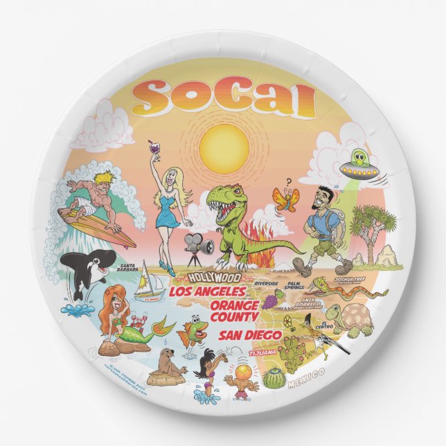 SoCal Sunset Plate Pappteller (Vorderseite)