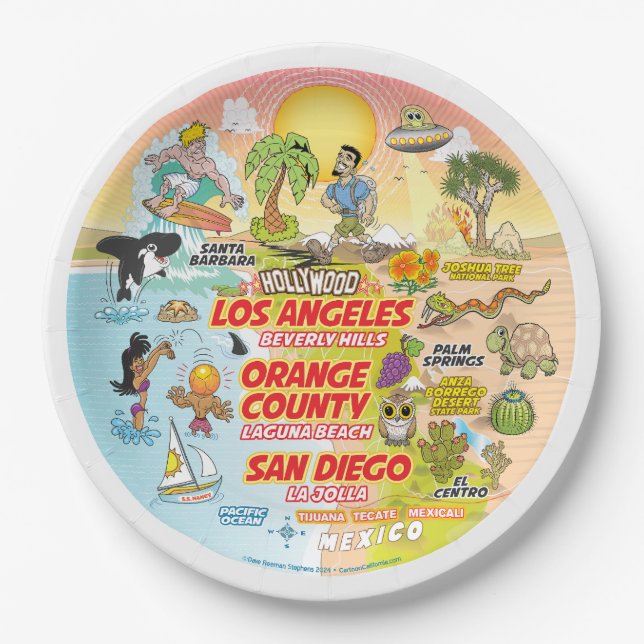 SoCal Sunset Plate Pappteller (Vorderseite)