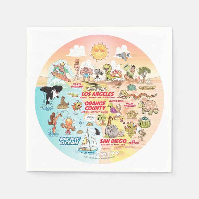 SoCal Sunset Serviette (Vorderseite)