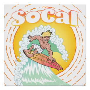 SoCal Surfer Poster