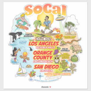 SoCal Vinyl-Aufkleber nach Maß Aufkleber