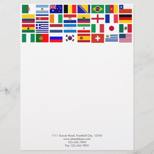 SOCCER 2014 BRIEFKOPF (Vorderseite)