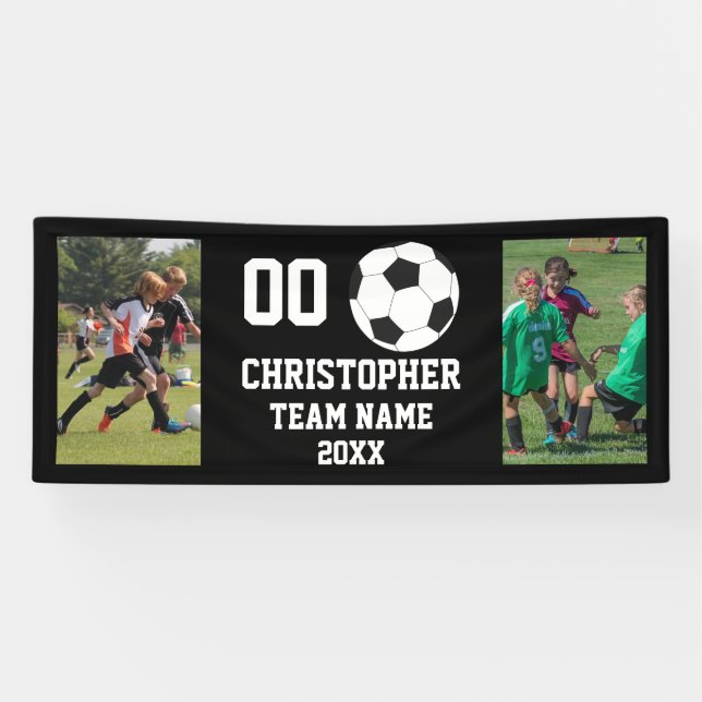 Soccer-2-Foto-Sammelteam-Name Banner (Horizontal)