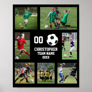 Soccer 7 Foto Collage Sport Team Name Poster