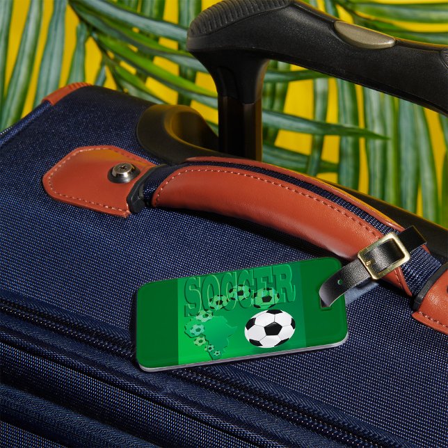 Soccer Africa Bold Green Football Gepäckanhänger (Von Creator hochgeladen)