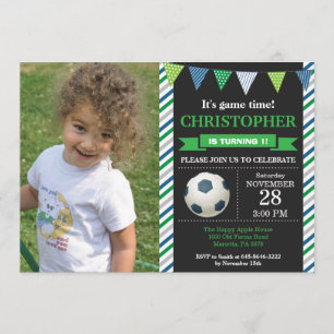 Soccer Anniversaire Invitation 1er Anniversaire