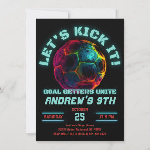 Soccer Anniversaire Invitation Carte Minimaliste