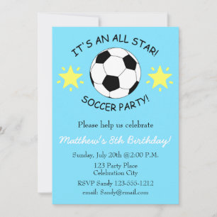 Soccer Anniversaire Invitation personnalisable