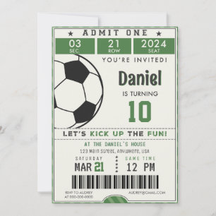 Soccer Anniversaire Invitation Sport Anniversaire