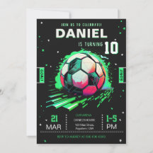 Soccer Anniversaire Invitation Sport Invitation