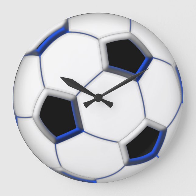 Soccer Ball 10.75" Große Wanduhr (Vorderseite)