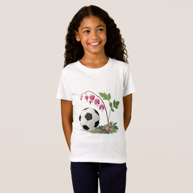 Soccer Ball and Bleeding Heart T-Shirt (Vorne ganz)