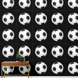 Soccer Ball benutzerdefinierte Farbe Schwarz Tapete