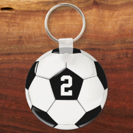 Soccer Ball Custom Soccer Player Jersey Nummer Schlüsselanhänger