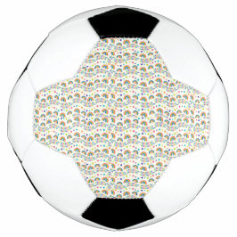 Soccer ball design showing small rainbow 