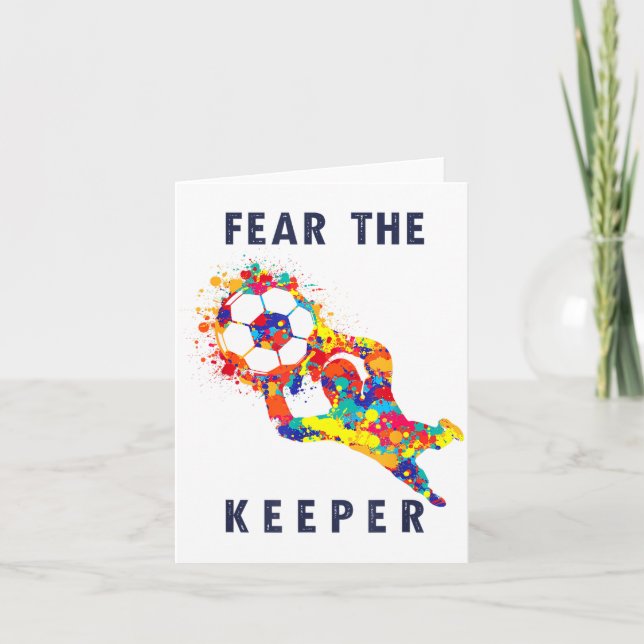 Soccer Ball Funny Goalie Keeper Quote  Karte (Vorderseite)