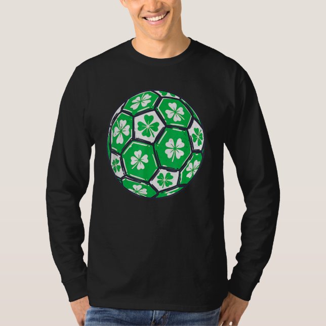 Soccer Ball Ireland Shamrock Irish St Patricks Day T-Shirt (Vorderseite)