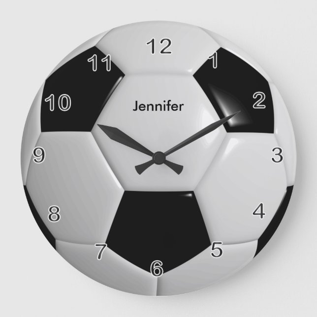 Soccer Ball Large Clock Große Wanduhr (Vorderseite)