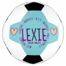 Soccer Ball LExie aquamarin rosa