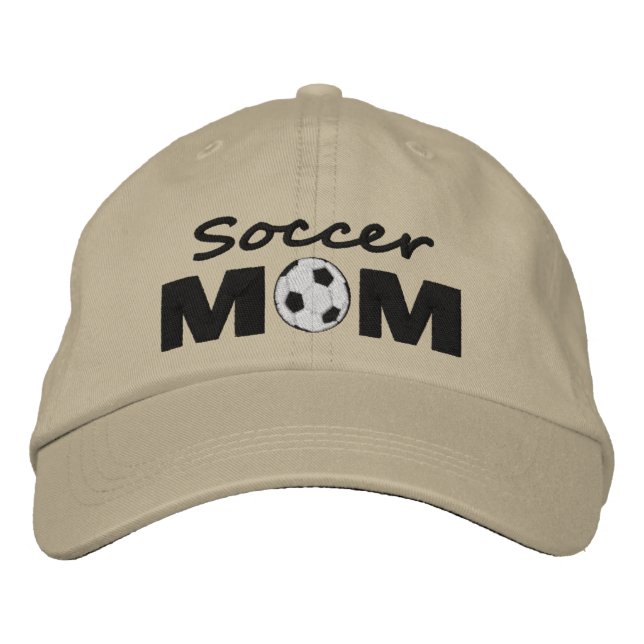 Soccer-Ball-Mama bestickte Hülle Baseballkappe (Vorderseite)