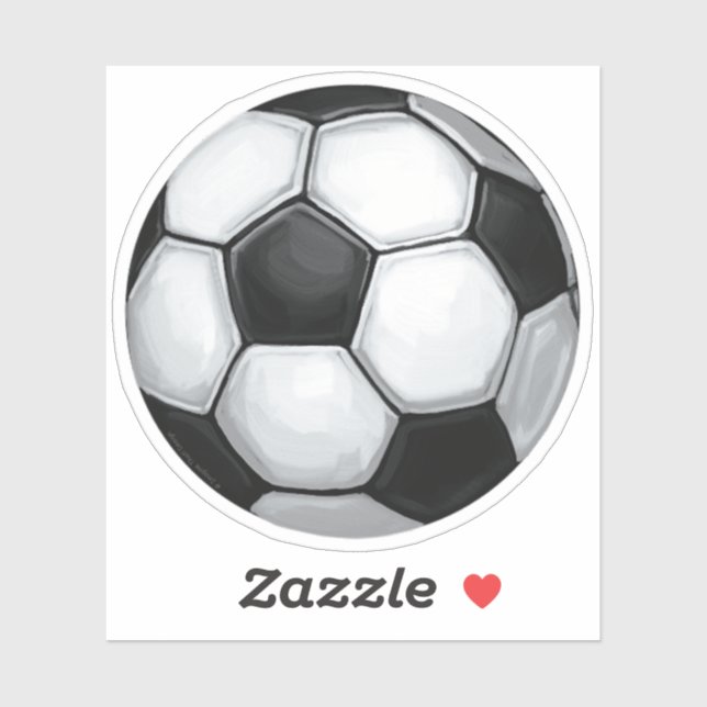 Soccer Ball Painted Art Aufkleber (Blatt)
