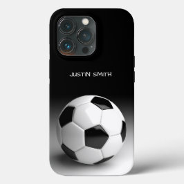 Soccer Ball Personalisiert Phone Case Black