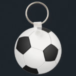 Soccer Ball Schlüsselanhänger<br><div class="desc">Schlüsselanhänger mit einem Fußball-Druck angezeigt. Passen Sie dieses Objekt an oder kaufen Sie,  wie es ist.</div>