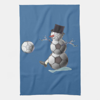 Soccer Ball Snowman Küchentuch