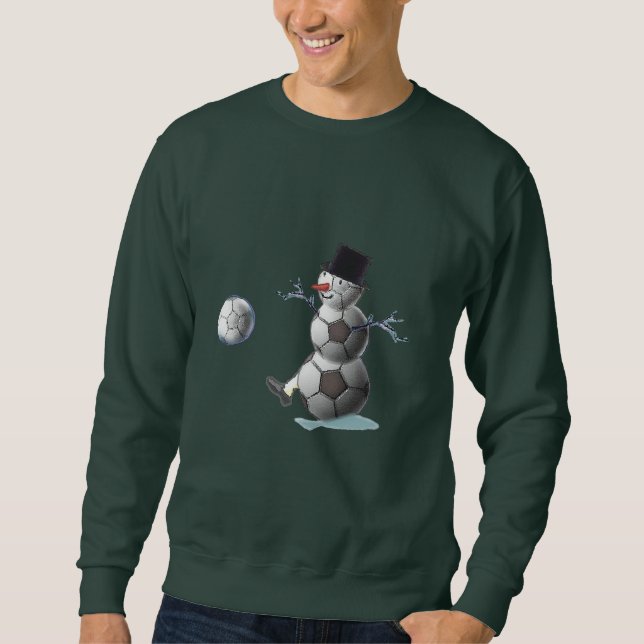 Soccer Ball Snowman Sweatshirt (Vorderseite)
