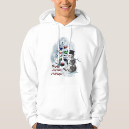 Soccer Ball Snowman Weihnachten Hoodie