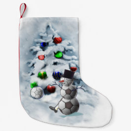 Soccer Ball Snowman Weihnachten Kleiner Weihnachtsstrumpf