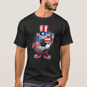 Soccer Ball & Uncle Sam Hat American Flag 4. J T-Shirt