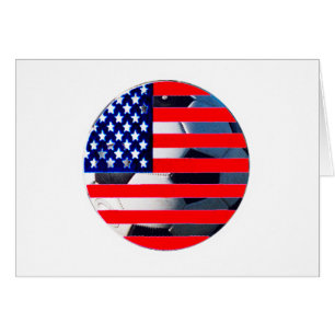Soccer Ball & USA Drapeau2 Le MUSÉE Zazzle White-C
