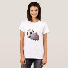 Soccer Ball with Hydrangea T-Shirt