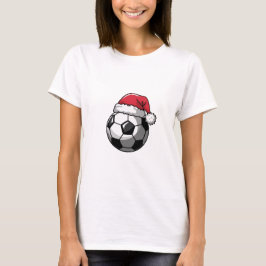 Soccer Ball with Santa Hat T-Shirt