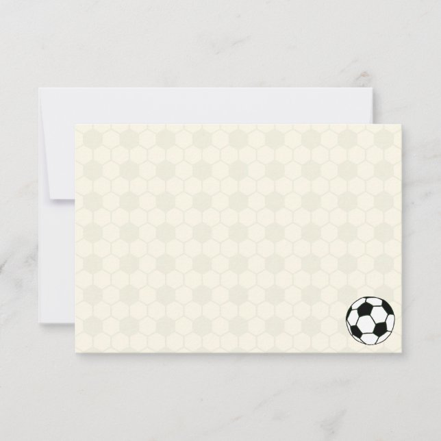 Soccer Balls Black and White Blank Cream Off White Mitteilungskarte (Vorderseite)