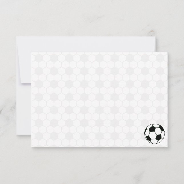 Soccer Balls Black and White Custom Blank Mitteilungskarte (Vorderseite)